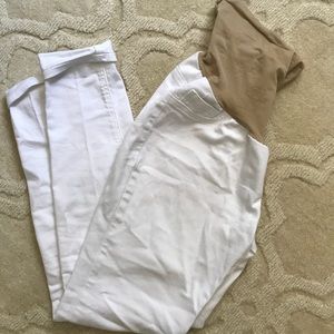 Motherhood maternity Jessica Simpson white jeans